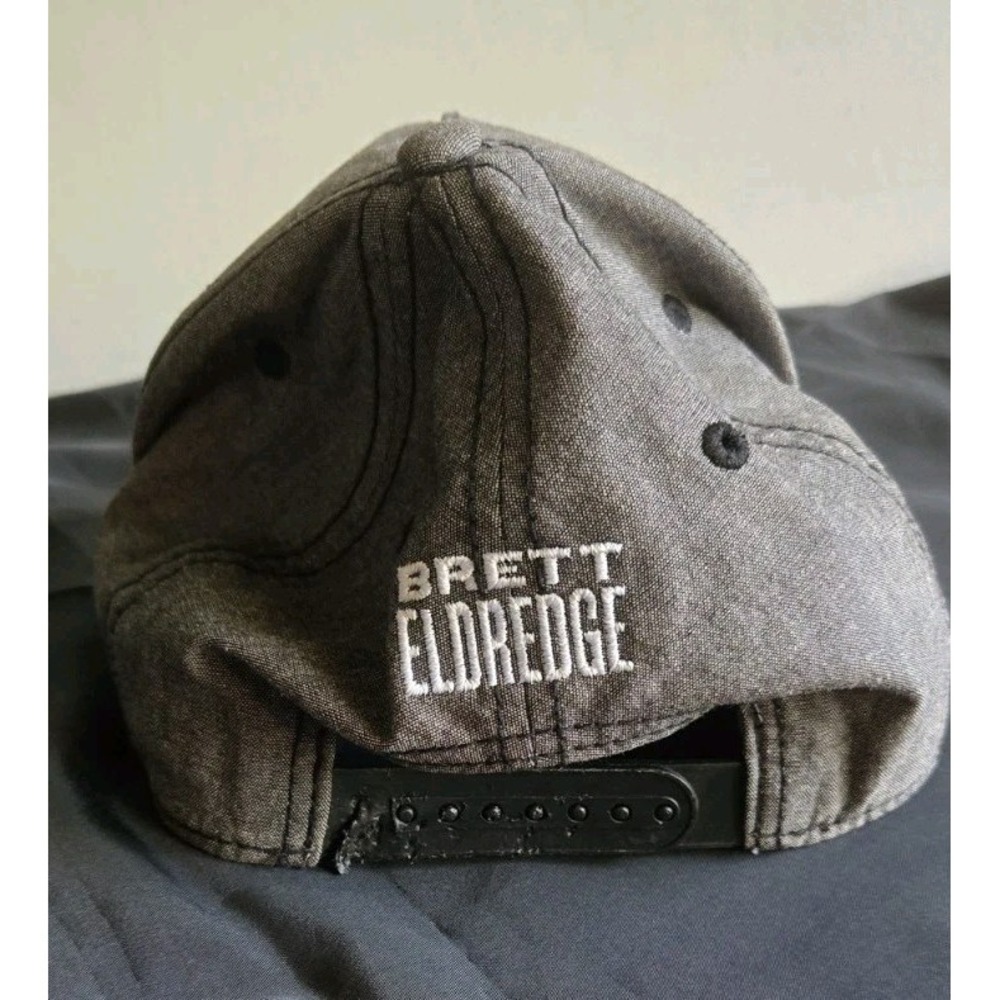 Brett Eldredge Hat Snapback Baseball Cap Gray OSFM - Picture 3 of 7